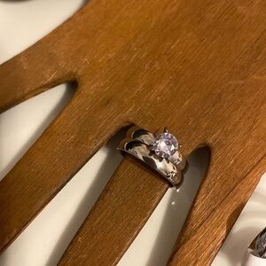 Stainless steel Wedding Bands Set NWT